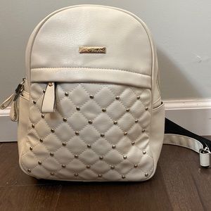 Carla Faustini White Backpack